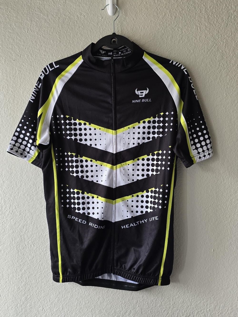 Nine Bull Black & Neon Yellow Short-Sleeve Cycling Jersey